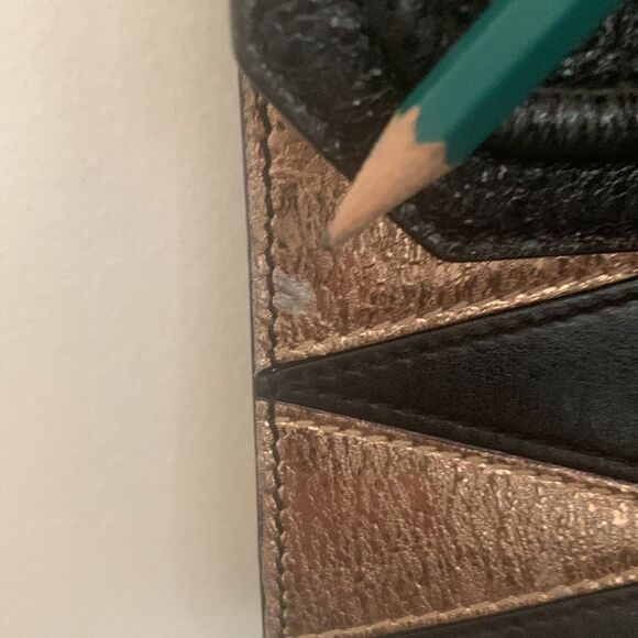 Rare Dannijo 2014 Black Leather Crossbody Clutch, Metallic Geometric Iconic Bag - Picture 12 of 12